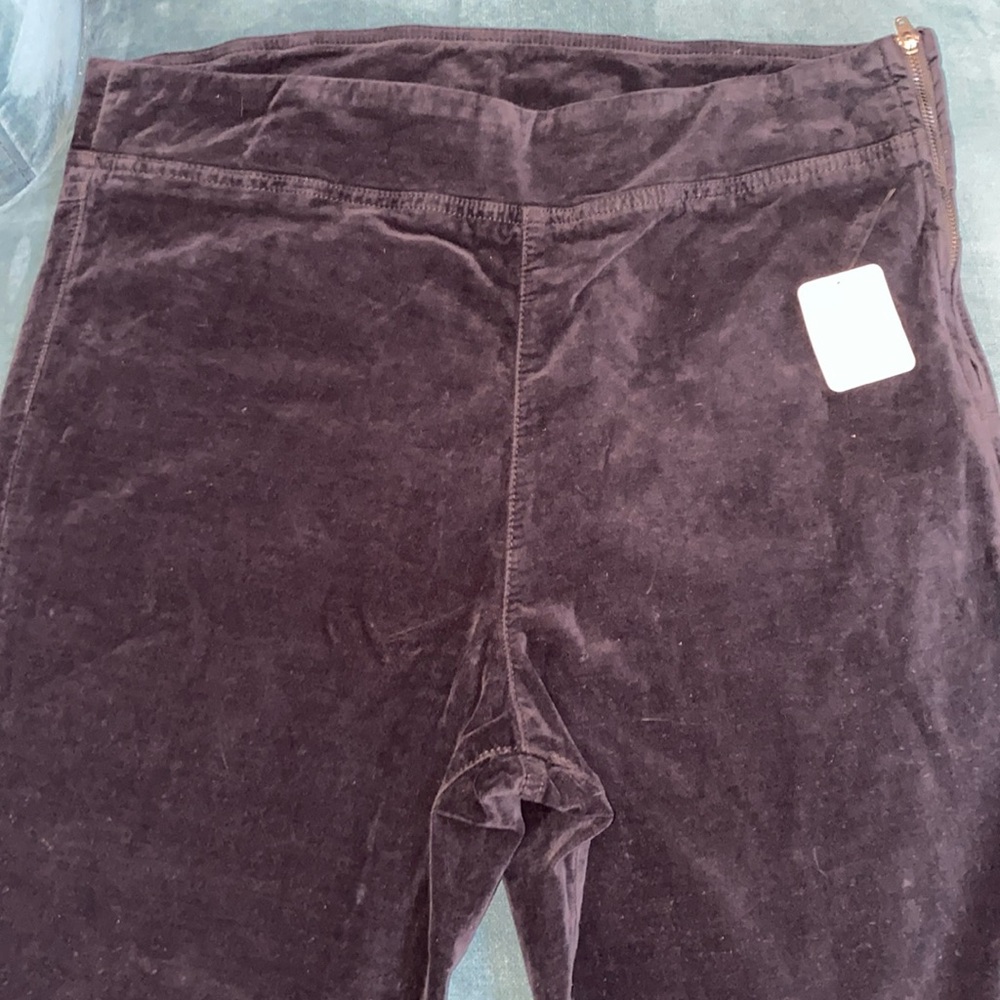 NWT Free People In My Feelings cropped velvet pants Blk size XL